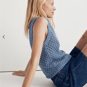 Madewell Open-Stitch Crop Sweater Vest